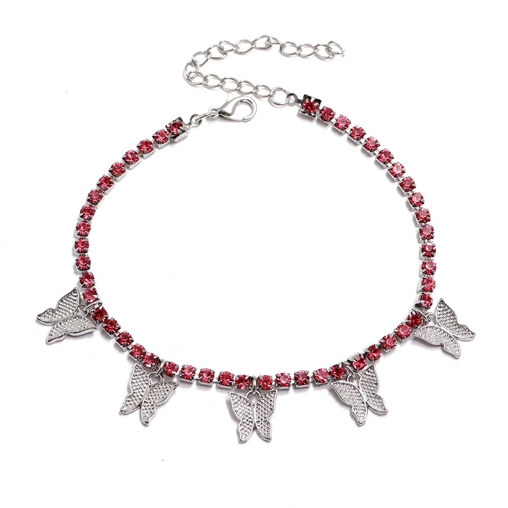NEW! Rhinestone Butterfly Anklets - Picture 4 of 4